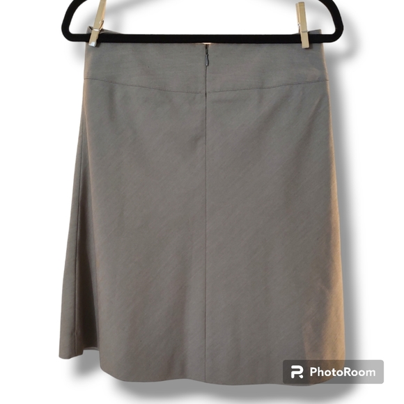 **SOLD** Express Design Studios Tan Straight Pencil Skirt Sz 4 A Line - Picture 2 of 5